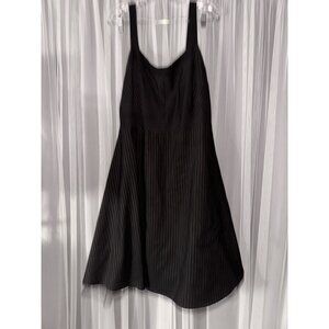 Ruby Rox Black Pinstripe Sleeveless Fit & Flare Dress With Tulle Underskirt Size